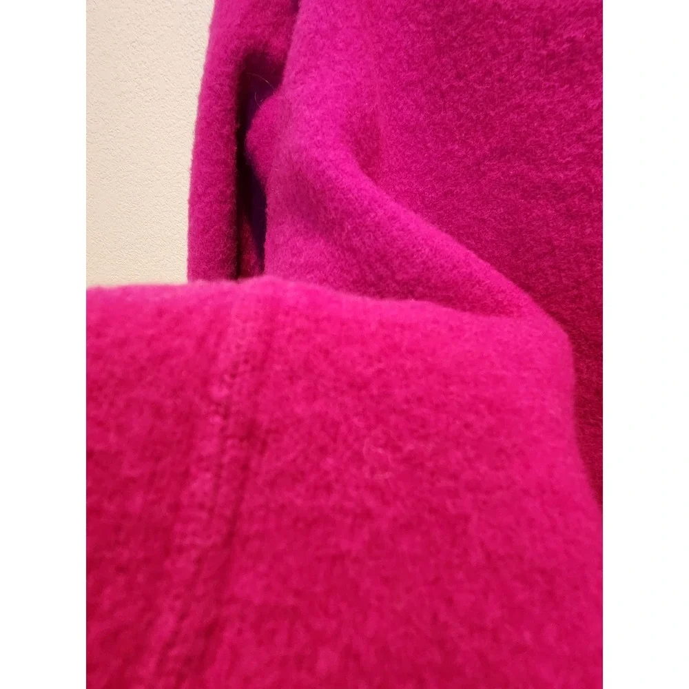 Eileen Fisher Petite Wool Jacket Pink‎ PS Lambswool Open Front Cardigan